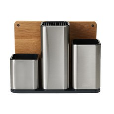 Joseph Joseph 廚房桌面收納組 附砧板, 1組, 銀色