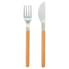 odense Legot 西式餐具單人組, 橘黃色, 1套, 叉子 + 刀子