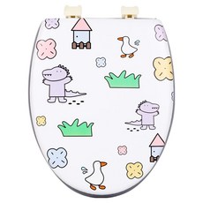 UH홈데코 화장실 소프트 변기커버, 아기공룡, 1개
