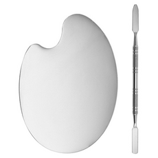 HATAESMALL 好上色新月形美術調色盤 + 攪拌棒組, 1套