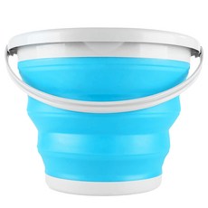 摺疊款可手提伸縮水桶 大, 1個, 藍色