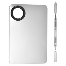 Hatae Small 易沾取顏料美術調色盤 小型方格沖孔 + 攪拌棒組, 1套