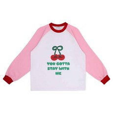 미니도우 여아용 체리 롱슬리브 티셔츠