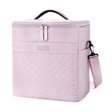 韓式優雅編織牛津布大容量保冷包 30 x 22 x 32cm, 玫果紫