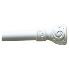 shez Home 典雅窗簾桿, 白色