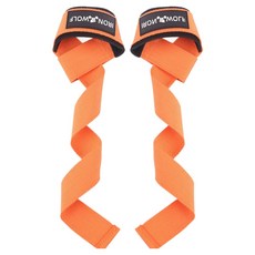 글로어스 그립 손목보호대 헬스 스트랩, 오렌지, 2개