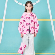 미니도우 아동용 스마일캣 패커블 바람막이 점퍼