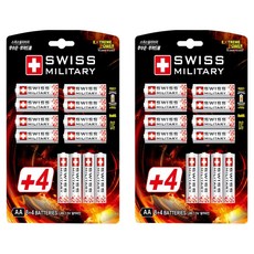 스위스밀리터리 알카라인 AA 카드형 건전지, 12개입, 2개