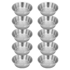 Kitchen Ire 不鏽鋼霧面緞面醬料碟 2號 8cm, 10個, 單一顏色