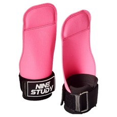 NINE STUDY 手腕舉重健身拉力帶, 2個, 粉紅色 雙層超細纖維