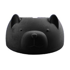 蕉蕉購物 不鏽鋼寵物碗食盆, 黑色, 1個