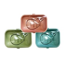 甲克虫 水鯨魚皂盒 顏色隨機 浴室收納 肥皂盒, 3個