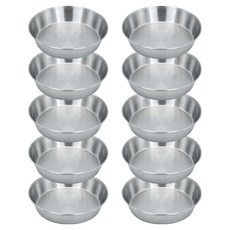 Kitchen Ire 不鏽鋼霧面緞面醬料碟 5號 12.5cm, 10個, 單一顏色