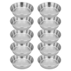 Kitchen-ire 不鏽鋼霧面緞面醬料碟 4號 11cm, 10個, 單一顏色