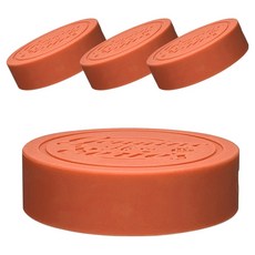 미르코리아 헥사 제뉴엔 유리병 실리콘 뚜껑 70mm, 오렌지, 4개