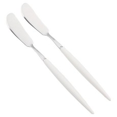 Bogen Armand Satin餐具奶油刀, 2個, 白色