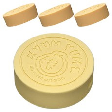 미르코리아 실리콘 헥사 얌얌 유리병 뚜껑 58mm, 옐로우, 4개