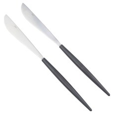 Bogen Allemande 緞面餐具主餐刀, 2個, 黑色