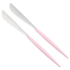 Bogen Allmand 緞面餐具餐刀, 2個, 粉紅色