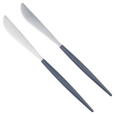 Bogen Allmand 緞面餐具西餐刀, 2個, 藍色