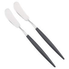 Bogen Allemande 緞面餐具奶油刀, 2個, 黑色