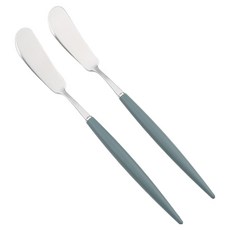 Bogen Allemande 緞面餐具奶油刀, 2個, 橄欖綠