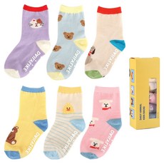 Dailylike 兒童動物襪6件組 01