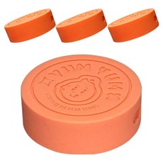 미르코리아 실리콘 헥사 얌얌 유리병 뚜껑 58mm, 오렌지, 4개