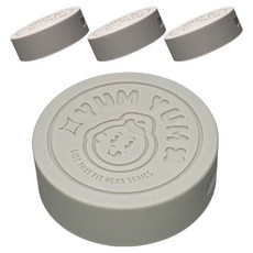 미르 실리콘 헥사 얌얌 유리병 뚜껑 58mm, 그레이, 4개