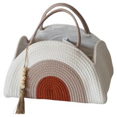 Rositerra 實用型尿布整理箱, 白色拼卡其色