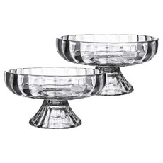 아메리칸로드 넙적 유리 다용도 스탠드접시 HR1643, 와이드줄무늬, 2개