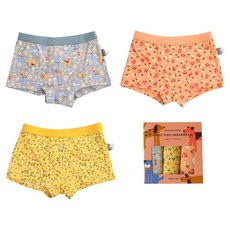 Dailylike 日常女童四角平口褲3件組