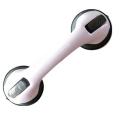 便利居家 免鑽孔吸盤式安全扶手, 灰色 白色, 1個