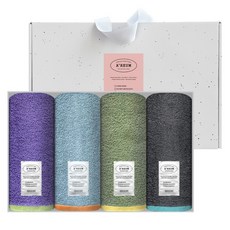 Songwol 松月 Areum 飯店毛巾 180g 40支精梳棉 4入 牛皮紙禮盒組, 1套, 隨機出貨