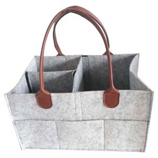 로시테라 다용도 기저귀 정리함, 라이트그레이 + 가죽