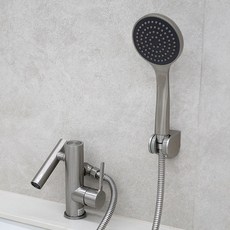 Eterno 浴室蓮蓬頭兩用洗臉盆水龍頭組 E7-1003NB 鎳色, 1個