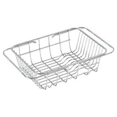 LIVRICA 可調節長度多用途碗盤瀝水架 M, 銀色, 1個, 1層