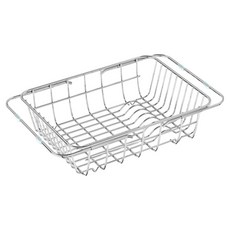 Librica 長度可調式多功能碗盤瀝水架 L, 銀色, 1個, 1層