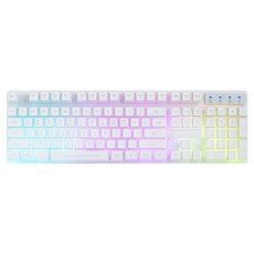 g-clicker G3 Plus 彩虹 LED 有線一般型鍵盤, 白色, G-CLICKER Rainbow LED G3-PLUS 104, 製造商軸