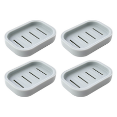 Aker House 簡約肥皂盒, 灰色, 4個