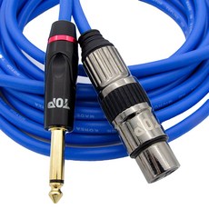 HDtop 5.5 Mono TO XLR 母 麥克風線 10m, 1個, 藍色, HT-TP1305