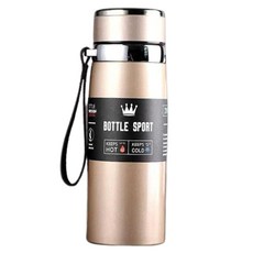 316不鏽鋼真空長效保溫瓶 經典款, 金色, 1L, 1個