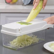 多功能切菜刨絲器套組, 1組, 白色
