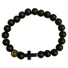 Jipico 宗教 幸運 健康 許願 祈禱 十字架手鍊, 1個, 單一顏色