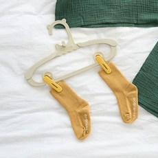 agazzang 兒童衣架 + 夾子, 10組, 灰色 + 黃色