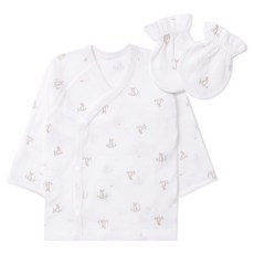 ORGANICMOM 託託比 新生兒肚衣 + 防抓手套組合 MIFNBE03