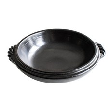 佐和陶瓷國際有限公司 黑釉7號雙耳淺鍋 日本製 無蓋 23 x 20 x 4cm 500ml, 23cm, 1個