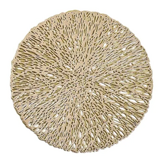 Hesii 爆炸亂絲圓型杯墊, 金色, 1個