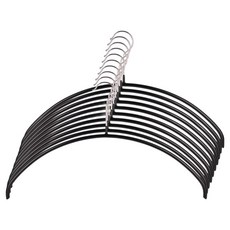 MAWA 防滑輕質弧形衣架,黑色,10個