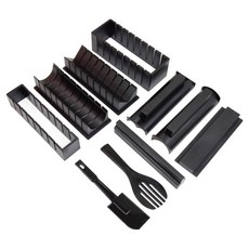 蕉蕉購物 家用DIY日式經典壽司模具10件組, 黑色, 1組
